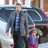Ben Affleck et sa fille Seraphina dans les rues de Brentwood, le 5 décembre 2012