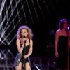 Kylie Minogue chante sur le plateau de X Factor à Milan, le 6 décembre 2012.