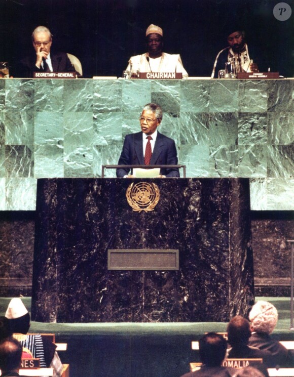 Nelson Mandela le 3 décembre 1991 à New York