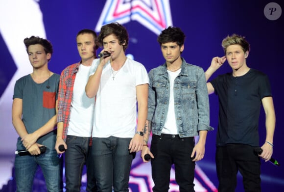 Le groupe One Direction, le 8 décembre 2012, pour le concert Jingle Bell Ball à Londres.