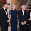 Le prince Haakon et la princesse Mette-Marit avec Thorbjorn Jagland, président du comité Nobel. La famille royale de Norvège donnait le 10 décembre 2012 au Grand Hotel d'Oslo un banquet en l'honneur du Prix Nobel de la Paix, décerné préalablement à l'UE lors d'une cérémonie à l'Hôtel de Ville.