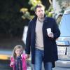 Ben Affleck va chercher sa fille Seraphina à l'école, le 10 décembre 2012 à Brentwood