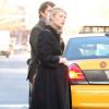 Claire Danes enceinte, à New York avec son mari Hugh Dancy le 11 décembre 2012