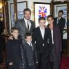 David Beckham, Victoria Beckham et leurs enfants, Brooklyn Beckham, Romeo Beckham, Cruz Beckham ont assisté à la première mondiale de la comédie musicale Viva Forever, le 11 décembre 2012.