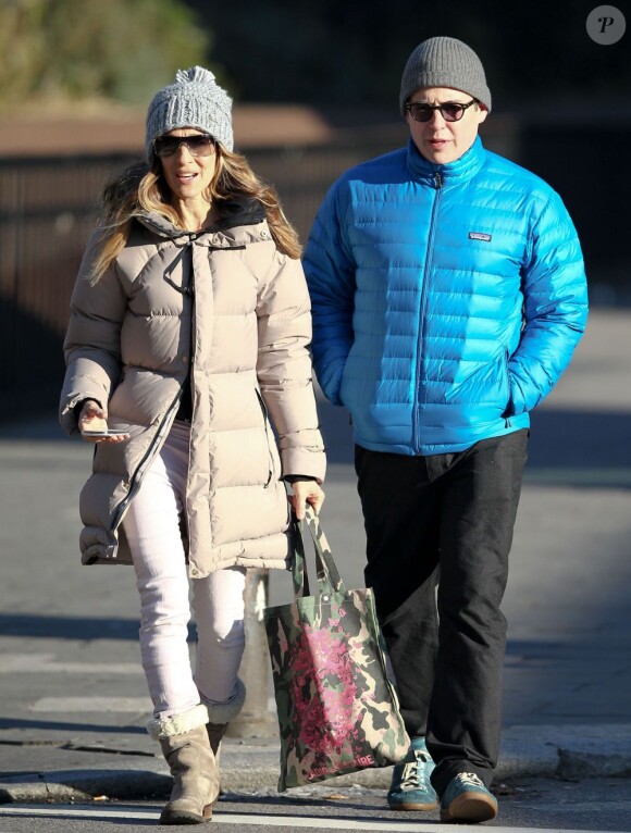 Sarah Jessica Parker et son mari Matthew Broderick à New York, le 14 décembre 2012.