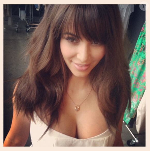Kim Kardashian affiche sa nouvelle coiffure.
Photo Instagram de Chris McMillan, son coiffeur 