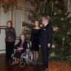 La famille royale de Belgique assistait le 19 décembre 2012 au palais Laeken, à Bruxelles, au concert de Noël annuel, suivi d'une réception.