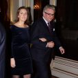 Le prince Laurent et la princesse Claire. La famille royale de Belgique assistait le 19 décembre 2012 au palais Laeken, à Bruxelles, au concert de Noël annuel, suivi d'une réception.