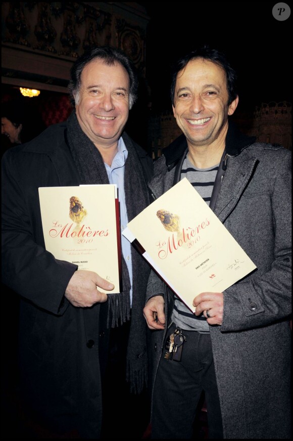 Daniel Russo et Eric Metayer lors de la conférence de presse des Molières le 29 mars 2010
