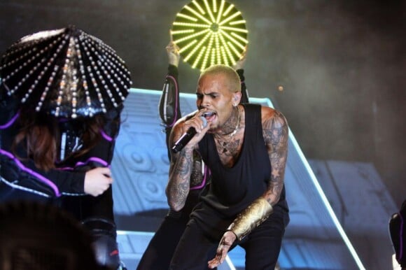 Chris Brown en concert au Coca-Cola Dome à Johannesburg. Le 15 décembre 2012.