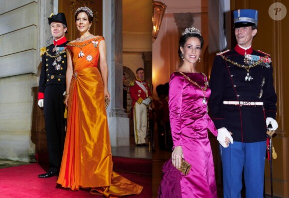 Les princesses Mary et Marie de Danemark ont brillé au gala du Nouvel An au palais Amalienborg, à Copenhague, le 1er janvier 2013