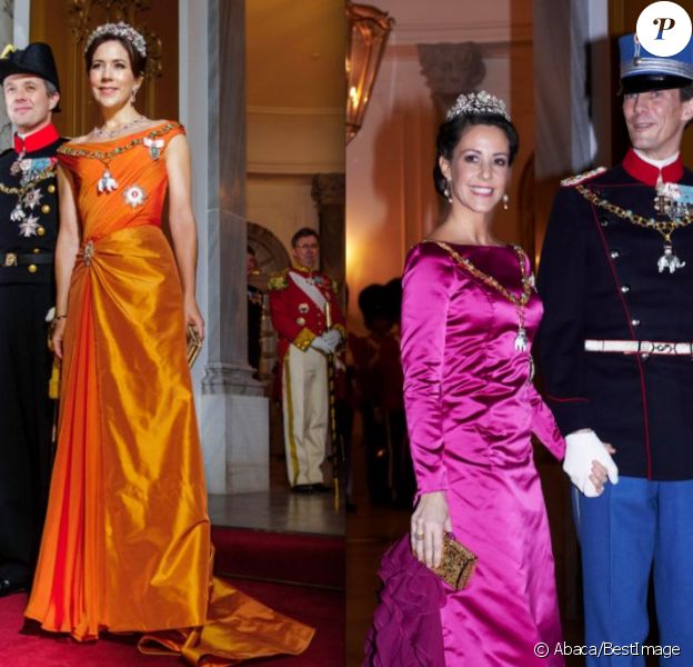Les princesses Mary et Marie de Danemark ont brillé au gala du Nouvel An au palais Amalienborg, à Copenhague, le 1er janvier 2013