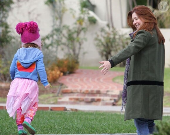 Alyson Hannigan s'amuse avec sa fille Satyana, 3 ans, au parc de Brentwood, le 2 janvier 2013.
