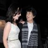Ronnie Wood et sa femme Sally quittent la soirée Tommy Hilfiger à Londres le 7 Janvier 2013.