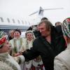 French actor Gerard Depardieu who was granted Russian citizenship is welcomed upon his arrival at the airport of Saransk, Mordovia, Russia, January 6, 2013. Photo by Marine Dumeurger/ABACAPRESS.COM08/01/2013 - Saransk