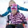 Liam et Stella. La petite famille passe quelques jours de vacances au ski aux États-Unis à The Village à Squaw Valley. Photo prise le 5 janvier 2013.