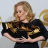 Adele à la cérémonie des Grammy Awards, à Los Angeles, le 12 février 2012.