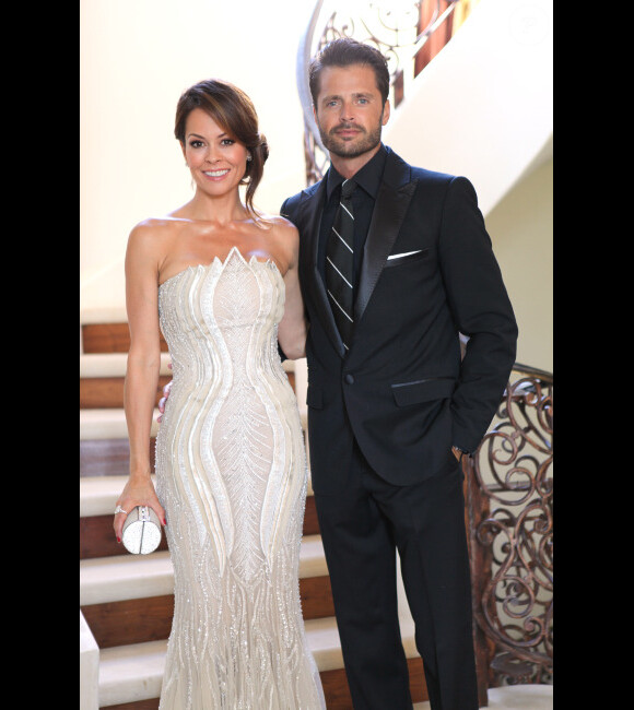 La superbe Brooke Burke et David Charvet se préparent pour la cérémonie des Emmy Awards, le 23 septembre 2012, à Los Angeles