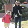 Jennifer Garner et sa fille Violet vont chercher des glaces au yaourt à Brentwood, le 14 janvier 2013