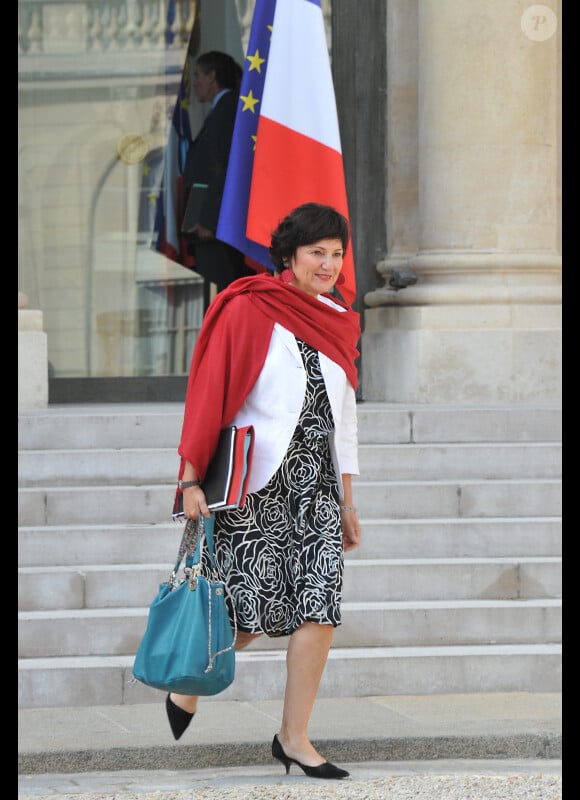 Dominique Bertinotti, à la sortie du Conseil des ministres au palais de l'Élysée à Paris le 5 septembre 2012.