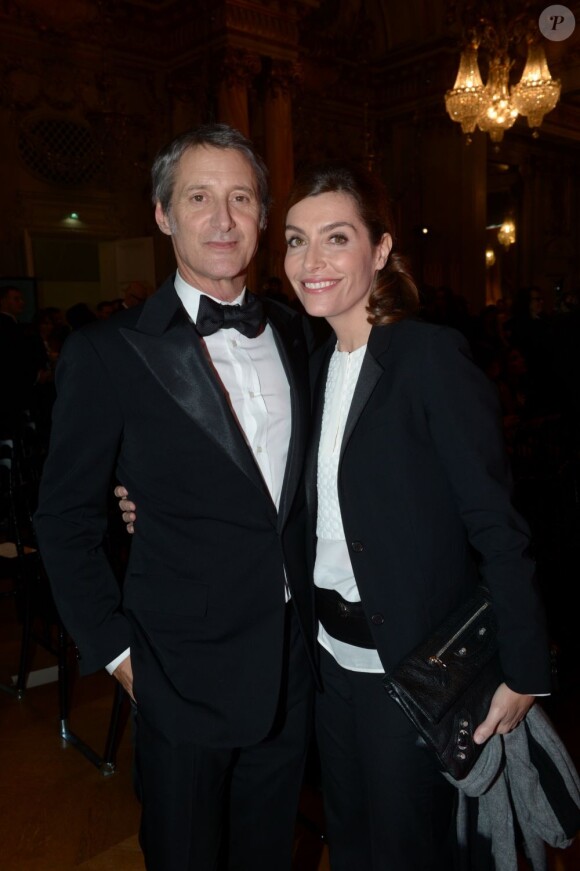 Antoine de Caunes et Daphné Roulier lors de la soirée GQ Les Hommes de l'année 2012, à Paris le 16 janvier 2013