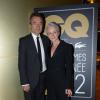 Michel Denisot et son épouse Martine lors de la soirée GQ Les Hommes de l'année 2012, à Paris le 16 janvier 2013