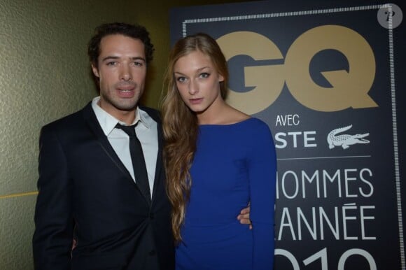 Nicolas Bedos et sa compagne Zoé lors de la soirée GQ Les Hommes de l'année 2012, à Paris le 16 janvier 2013