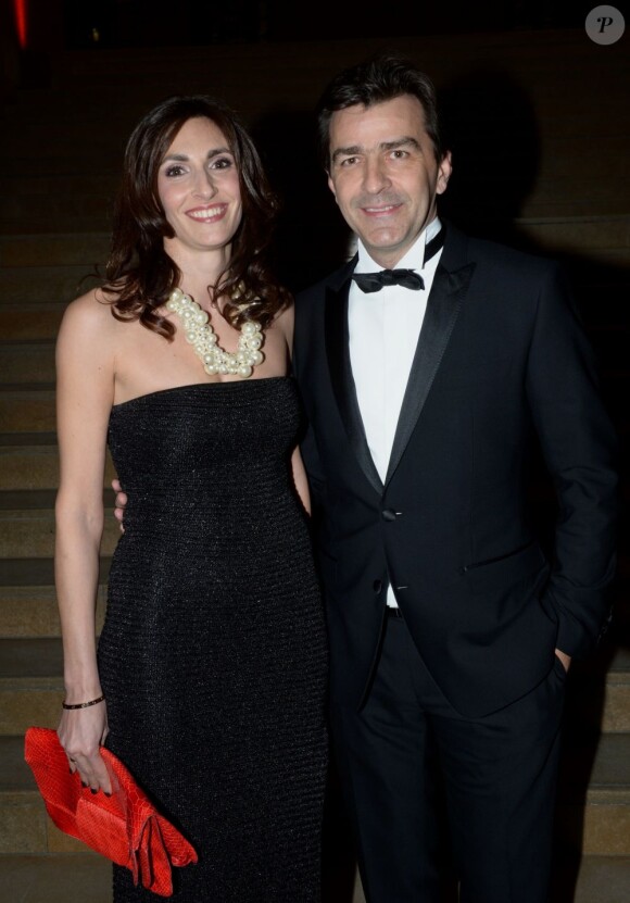 Yannick Alleno et sa femme lors de la soirée GQ des Hommes de l'année 2012 à Paris le 16 janiver 2013