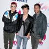 Andrew Dost, Nate Ruess and Jack Antonoff (gauche), membres du groupe Fun au Madison Square Garden de New York, le 7 décembre 2012.