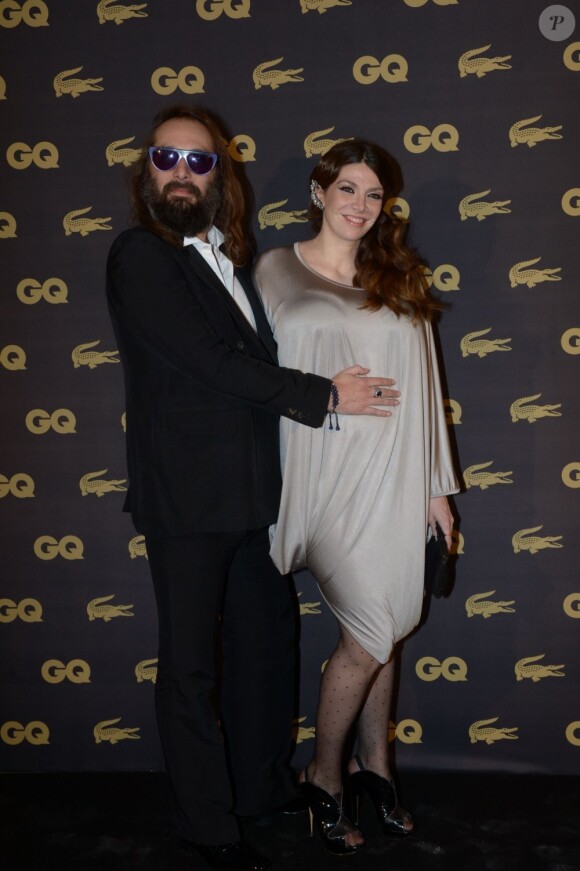 Sébastien Tellier et son épouse Amandine de la Richardière ont officialisé un heureux événement lors de la soirée des GQ Awards, au Musée d'Orsay, le 16 janvier 2013.