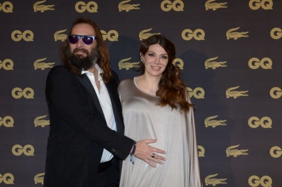 Sébastien Tellier et son épouse Amandine de la Richardière ont officialisé un heureux événement lors de la soirée des GQ Awards, au Musée d'Orsay, le 16 janvier 2013.