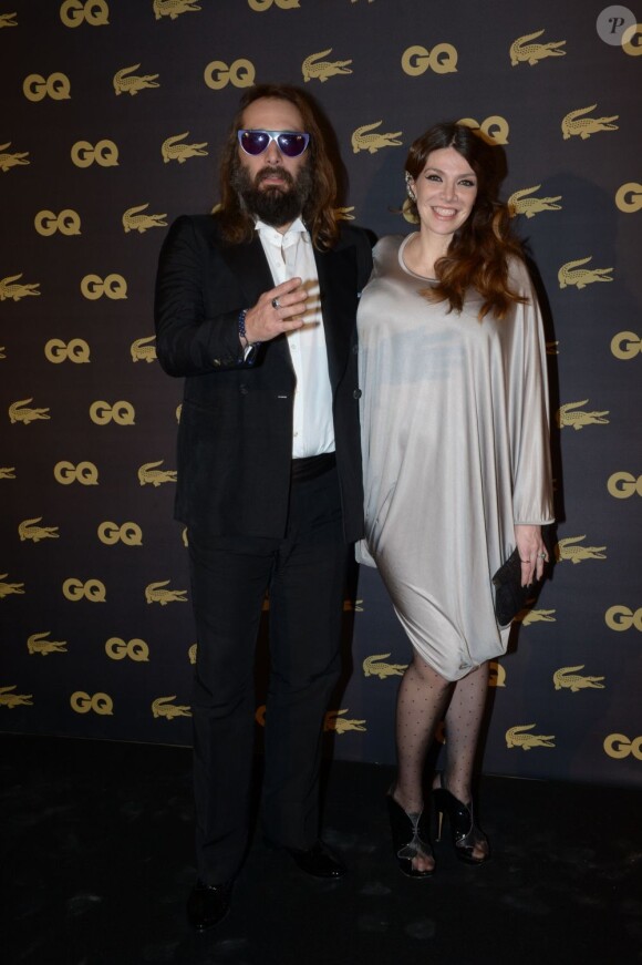 Sébastien Tellier et son épouse Amandine de la Richardière ont officialisé un heureux événement lors de la soirée des GQ Awards, au Musée d'Orsay, le 16 janvier 2013.