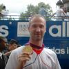 Thierry Omeyer à Paris avec sa médaille olympique le 13 août 2012 à Paris