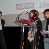 Bushra Al-Maqtary à la cérémonie du 1er prix Françoise Giroud décerné au MK2 Bibliothèque à Marion Van Renterghem pour le Prix du Portrait et à Bushra Al-Maqtary pour le Prix Nouvelle Vague, à Paris, le 17 janvier 2013.