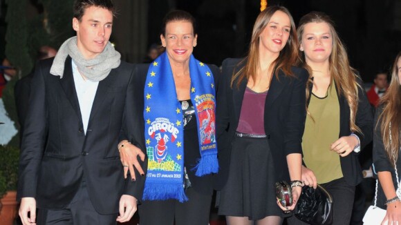 Pauline, Louis, Camille avec Stéphanie de Monaco, des étoiles plein les yeux
