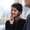 La ministre des Droits des femmes et porte-parole du gouvernement Najat Vallaud-Belkacem lors des voeux du Premier ministre à la presse à Matignon le 18 janvier 2013