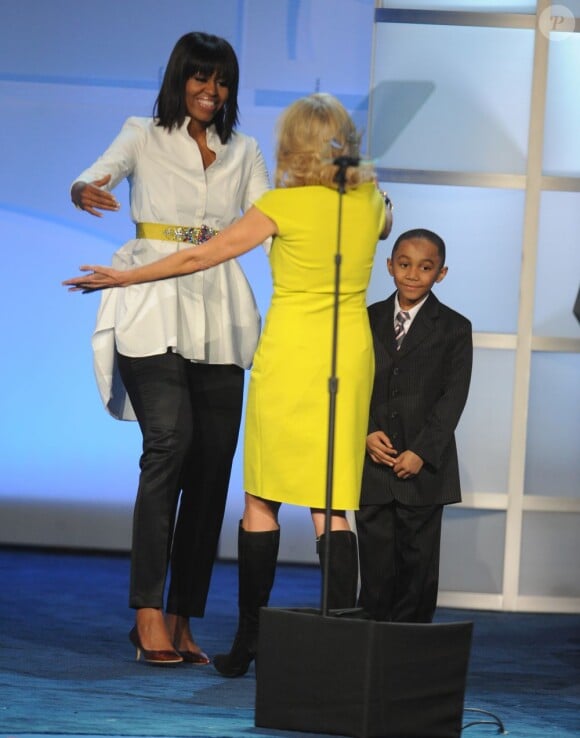 Michelle Obama et Jill Biden lors du Kids Inaugural Concert à Washington le 19 janvier 2013