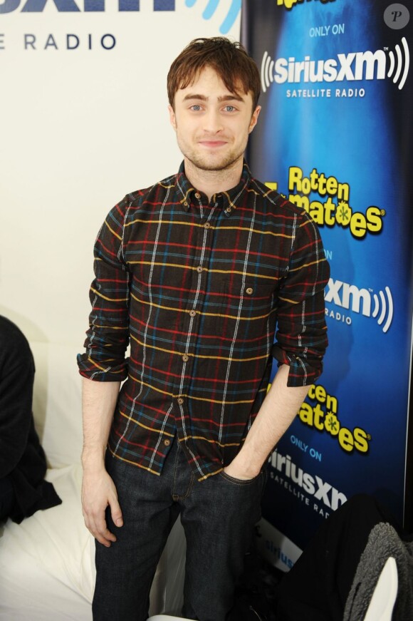 Exclusif - Daniel Radcliffe en interview pour SiriusXm et Rotten Tomatoes dans l'enceinte du Miami Lounge lors du Festival de Sundance. Park City, le 20 janvier 2013.