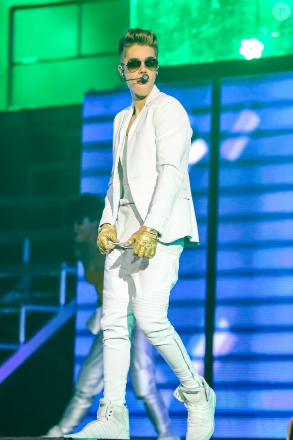 Justin Bieber en concert au Greensboro Coliseum Complex à Greensboro. Le 20 janvier 2013.