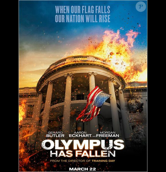 Affiche officielle pour le film Olympus Has Fallen.