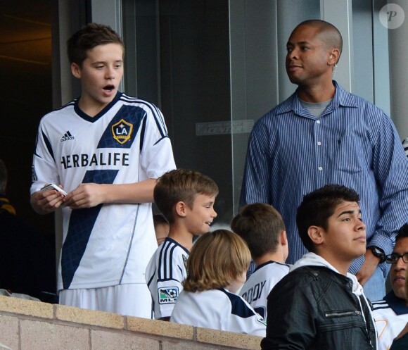 Brooklyn Beckham avec Cruz et Romeo à Carson, le 1er décembre 2012.
