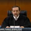 Le juge Rebolledo annonçant la décision de la Cour Suprême d'ordonner la libération immédiate et absolue de Florence Cassez, le 23 janvier 2013.