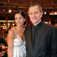 Francis Huster et son ex compagne Cristiana Reali à la cérémonie des Molières à Paris le 28 avril 2008.