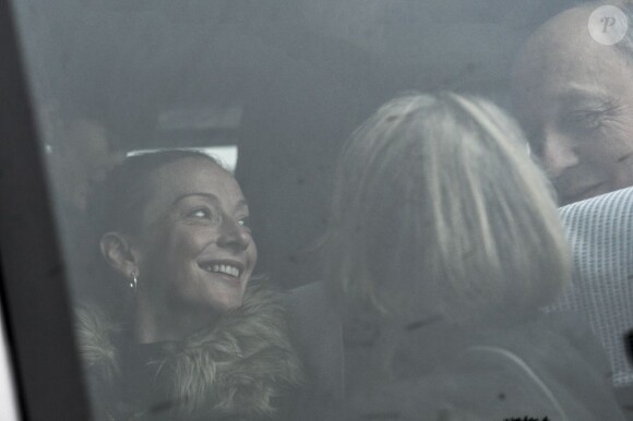 L'arrivée de Florence Cassez sur le sol français à Roissy, le 24 janvier 2013. Elle a été accueillie par Laurent Fabius, ses proches et son avocat Franck Berton.