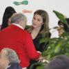 Le prince Felipe et la princesse Letizia d'Espagne lors de l'inauguration du complexe résidentiel pour personnes âgées "La Mineria" à Oviedo le 24 janvier 2013