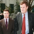 Lane Garrison arrive accompagné de son avocat à la cour de justice de Los Angeles, le 8 mars 2007.