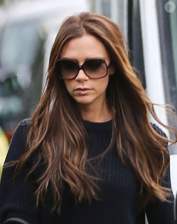 Victoria Beckham dans les rues de Londres, le 28 janvier 2013.