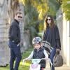 Michelle Monaghan, son mari Peter White et leur fille Willow, de sortie à Los Angeles, le 28 janvier 2013.