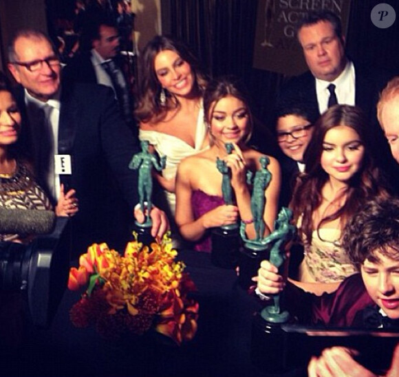 L'actrice Sofia Vergara a posté sur Twitter des photos lors de la soirée des SAG Awards, dimanche 27 janvier 2013 à Los Angeles.