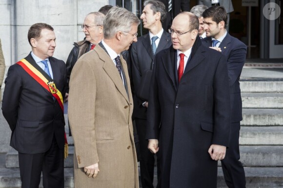 Le prince Albert de Monaco prenait part avec le prince héritier Philippe de Belgique, le 31 janvier 2013 à Namur, au 1er Congrès interdisciplinaire du Développement Durable - "Quelle transition pour nos sociétés ?".